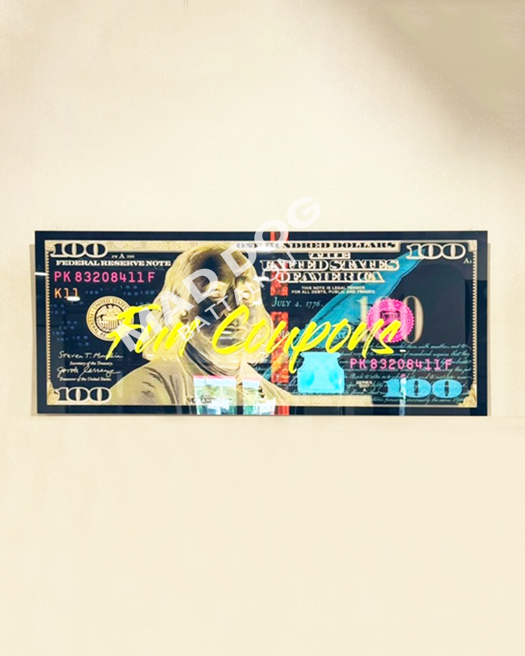 Wall Art C-note (Yellow Edition)
